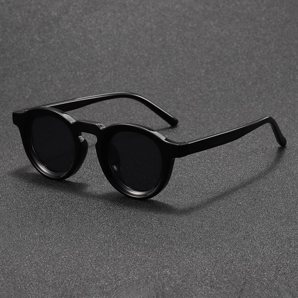 Lunettes de soleil Retro Round Small Frame Haute Sens pour homme et femme