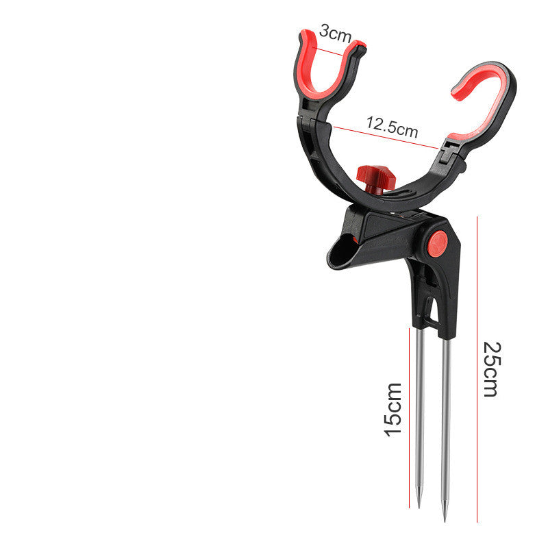 Angle de pêche Pole Tackle Bracket Anti-Rust Steel Bracket de pêche Porte-roquette Fish Tackle