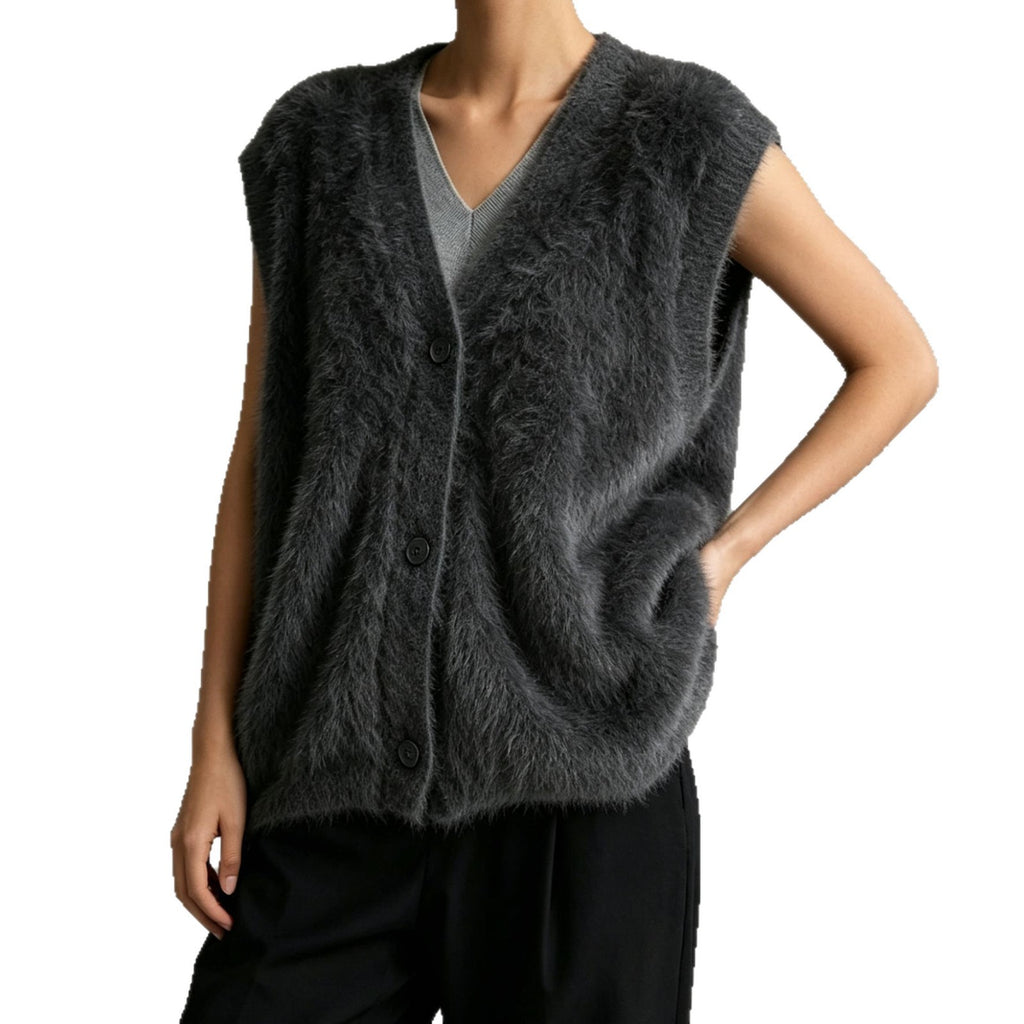 Veste courte Cardigan pour femmes de couleur unie
