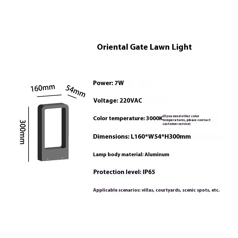 Lampe extérieure de pelouse à LED étanche