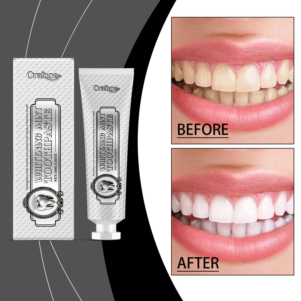 Dentifrice de resh blanc brillant à la menthe F 1 0 0g-box