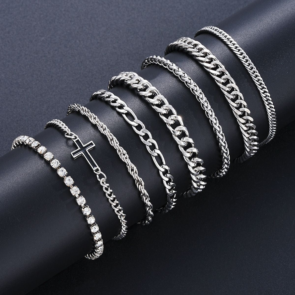 Bracelet homme et femme en acier inoxydable de style européen et américain
