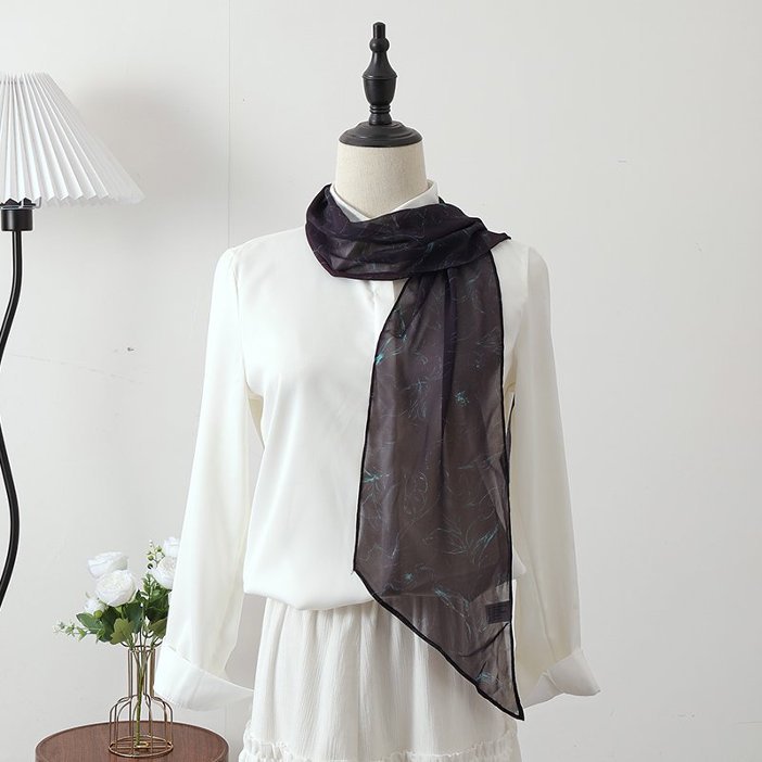Vintage haut de gamme long ruban en soie écharpe Accessoire taille Bandes mode