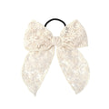 Brodé imprimé Bowknot bague de cheveux en caoutchouc de dentelle simple bande de cheveux Rope Floral Dovetail Ac