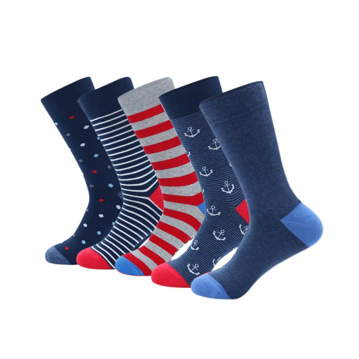 Chaussettes en coton rayé Homme Plus Taille