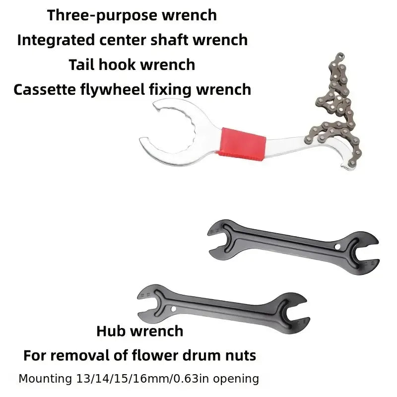 Kit de réparation de vélos 7-en-1