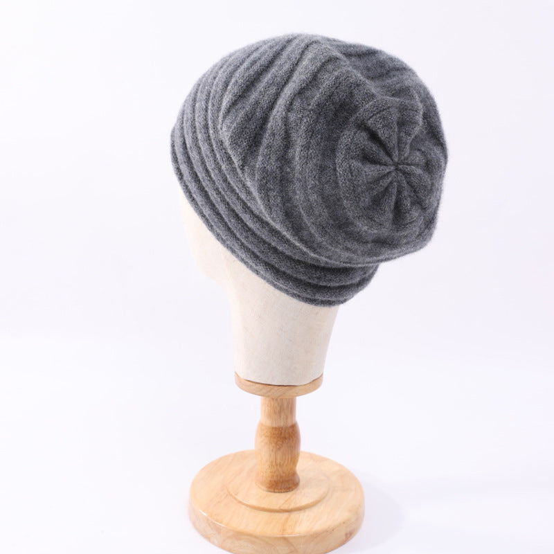 Chapeau tricoté unisexe en laine pure