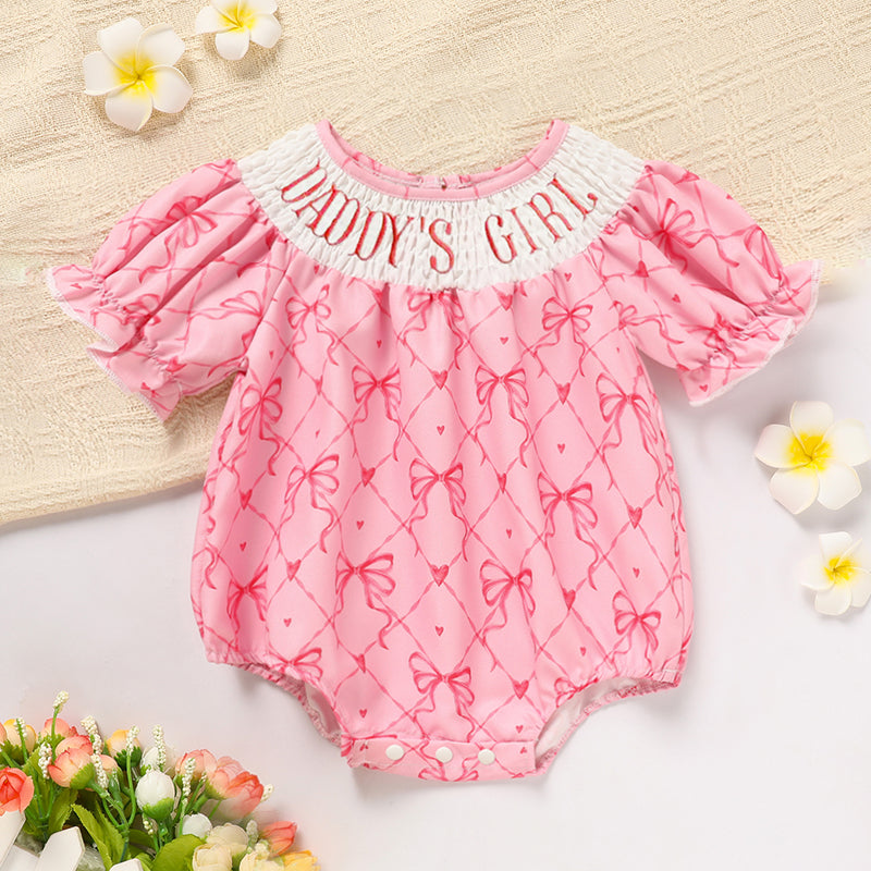 Rompeur graphique Bowknot de bébé fille