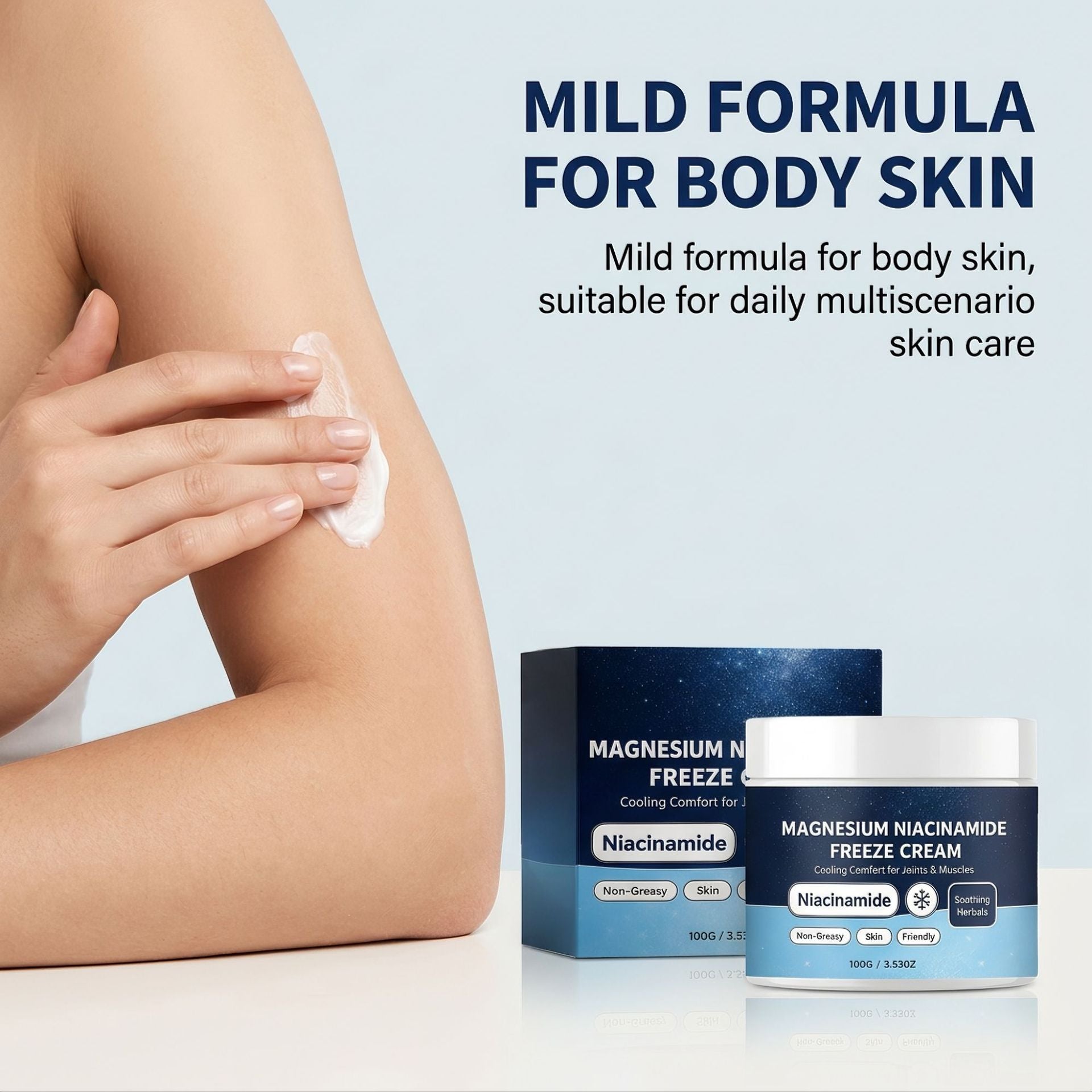 Crème de refroidissement du corps Une crème de soin rafraîchissante et confortable