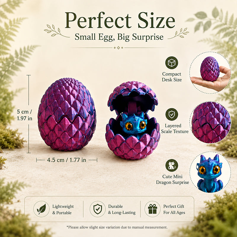 Egg de Dragon imprimé 3D avec Mini Dragon