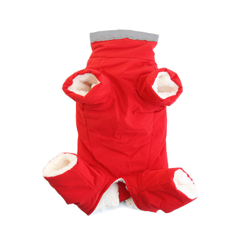 Revêtement en coton velouté en peluche manteau chaud et confortable manteau de chien réfléchissant
