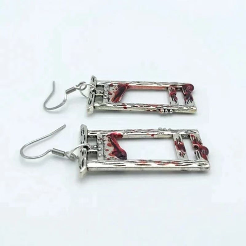 Boucles d'oreilles en forme de Guillotine Vintage style gothique