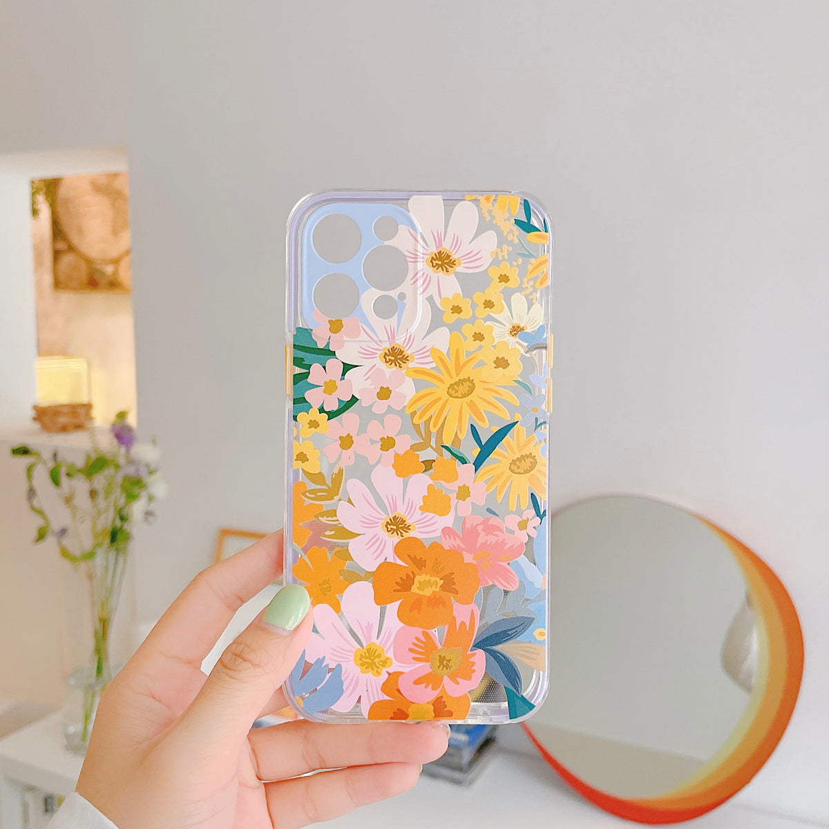 Chrysanthème sauvage coloré Téléphone portable tout compris Soft Shell