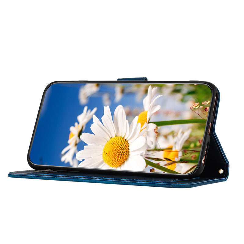 Petit étui en cuir Flip Floral Étui téléphonique