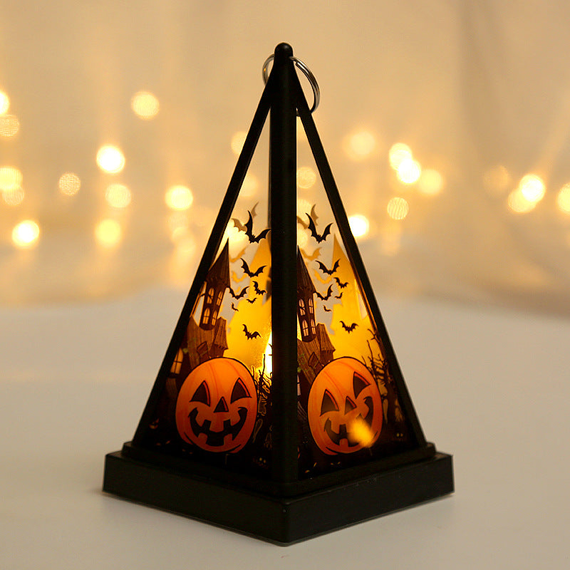 Halloween Decorations Portable Pumpkin Lantern Witch Skull Nightlight Scary Atmosphere Des