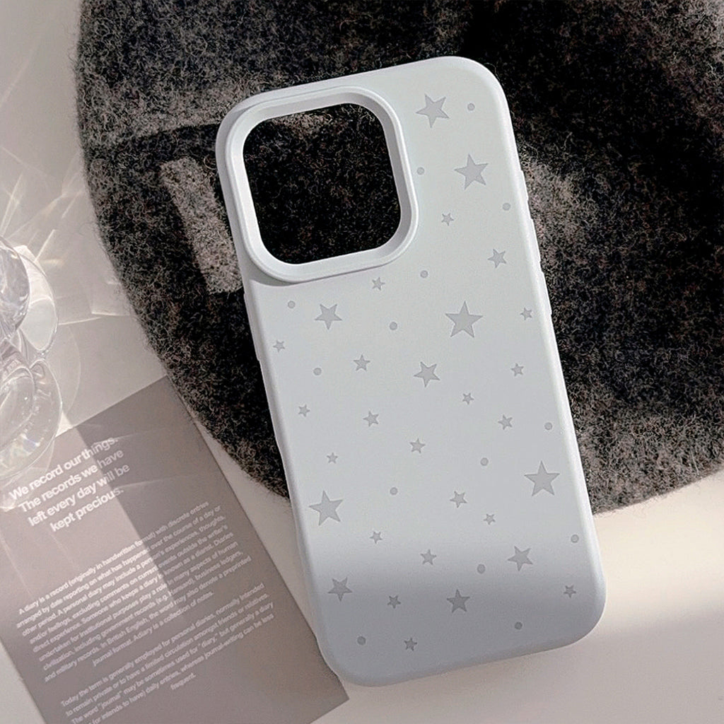 Boîtier de téléphone en silicone Grey Star conçu de façon minimale