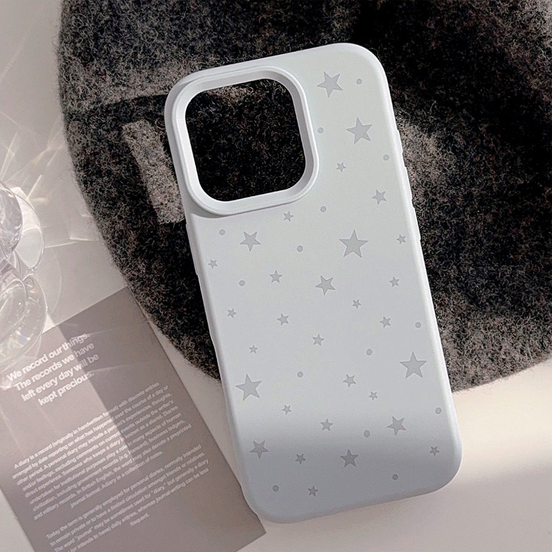 Boîtier de téléphone en silicone Grey Star conçu de façon minimale