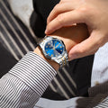 Montre bracelet en acier pour homme Quartz Lumineux étanche