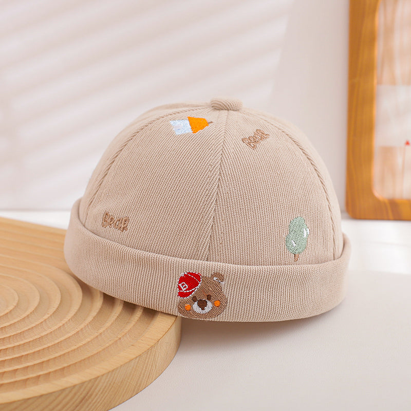 Été Garçons et filles' Scène amusante Broderie Velcro Mignon Style scolaire Baby Master Hat Suita