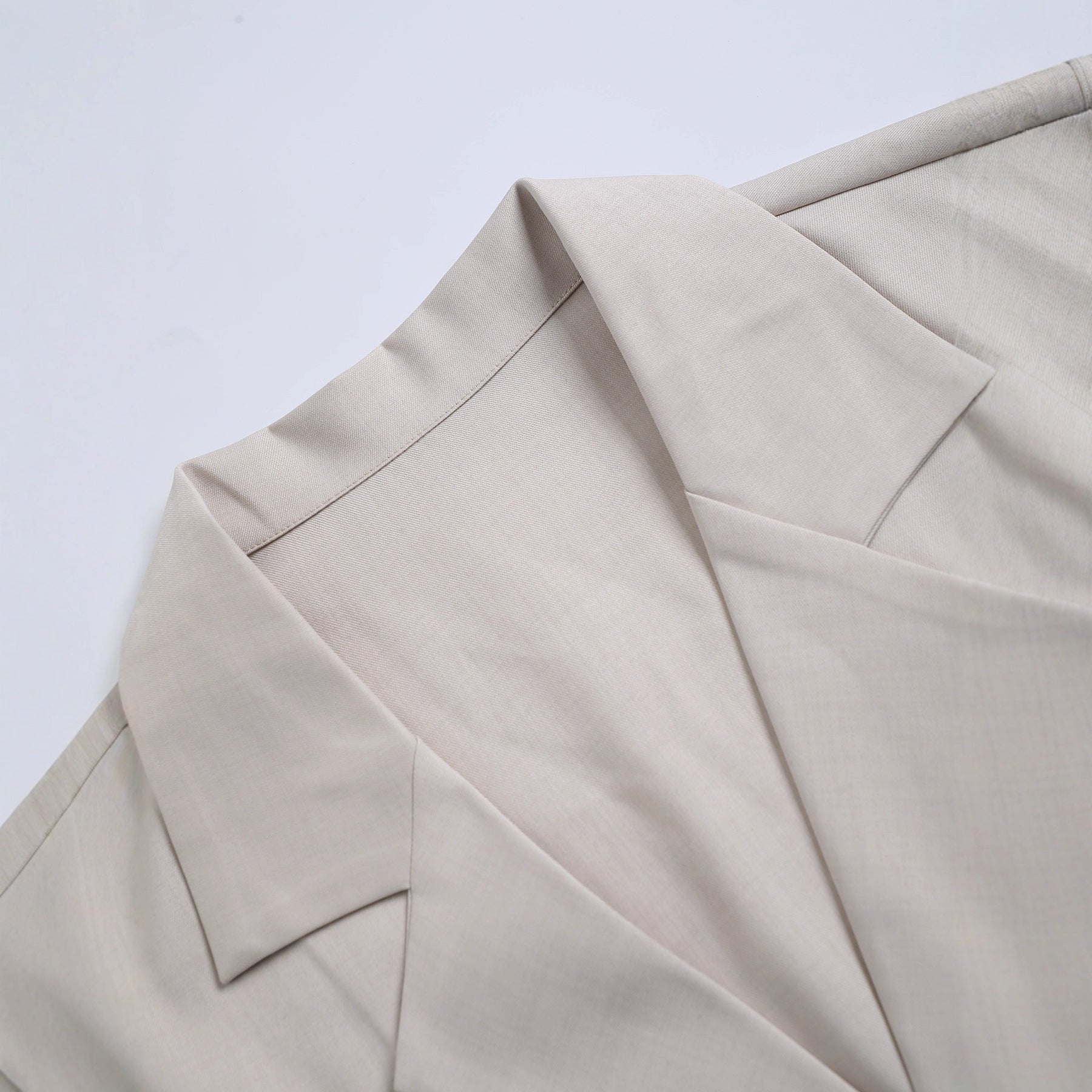Mens Minimalist Blazer à manches courtes et pantalons