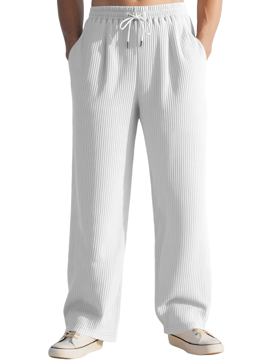 Commerce extérieur Pantalon à côtes verticales pour hommes