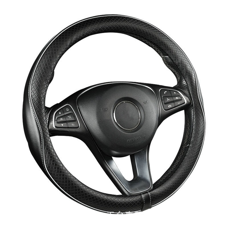 Revêtement de volant de voiture en cuir de microfibre avec embossage diamanté et un N
