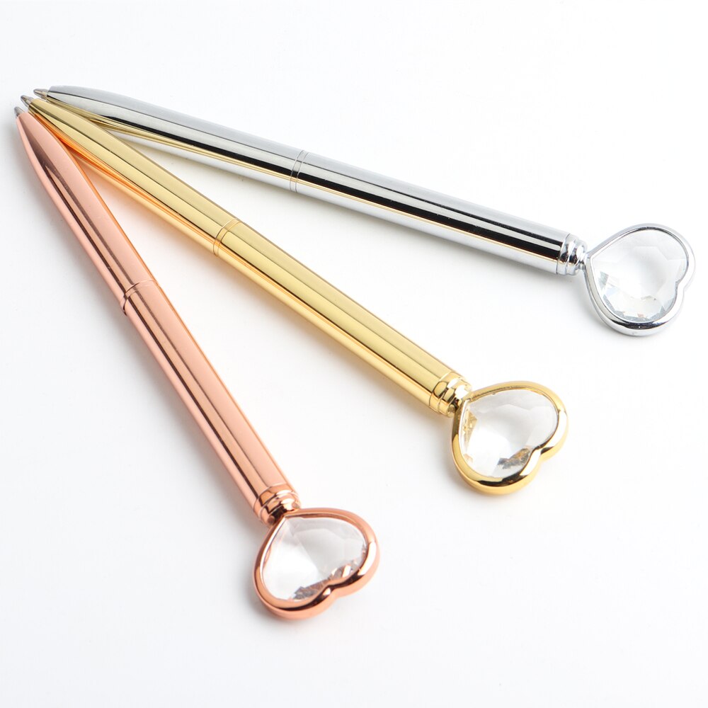 Cristal créatif Love balle stylo en métal diamant
