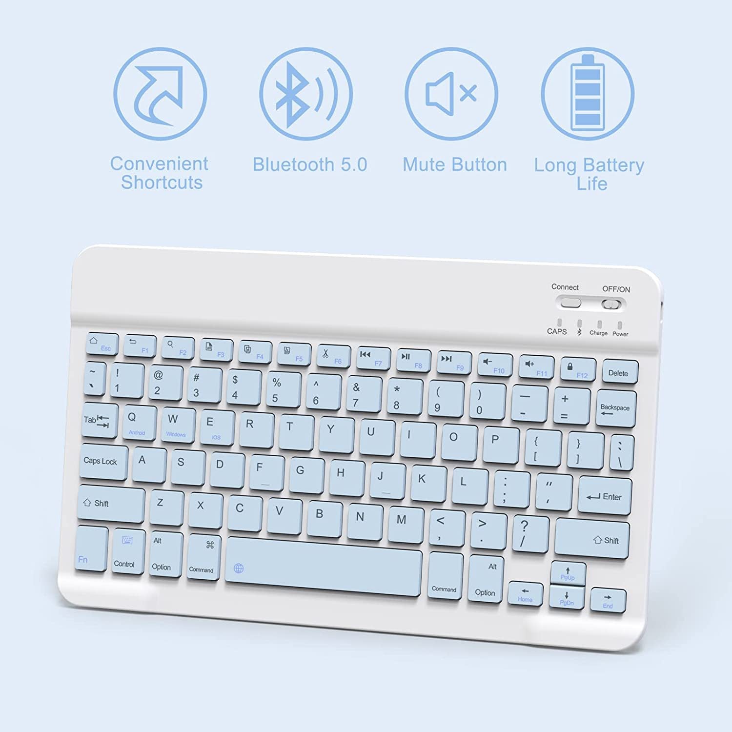 Housse de protection en cuir de cache-clavier Bluetooth