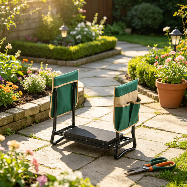 Kneeler et siège de jardin pliant