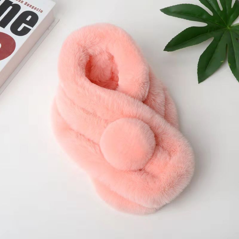 Écharpe de fourrure de lapin Rex pour femmes