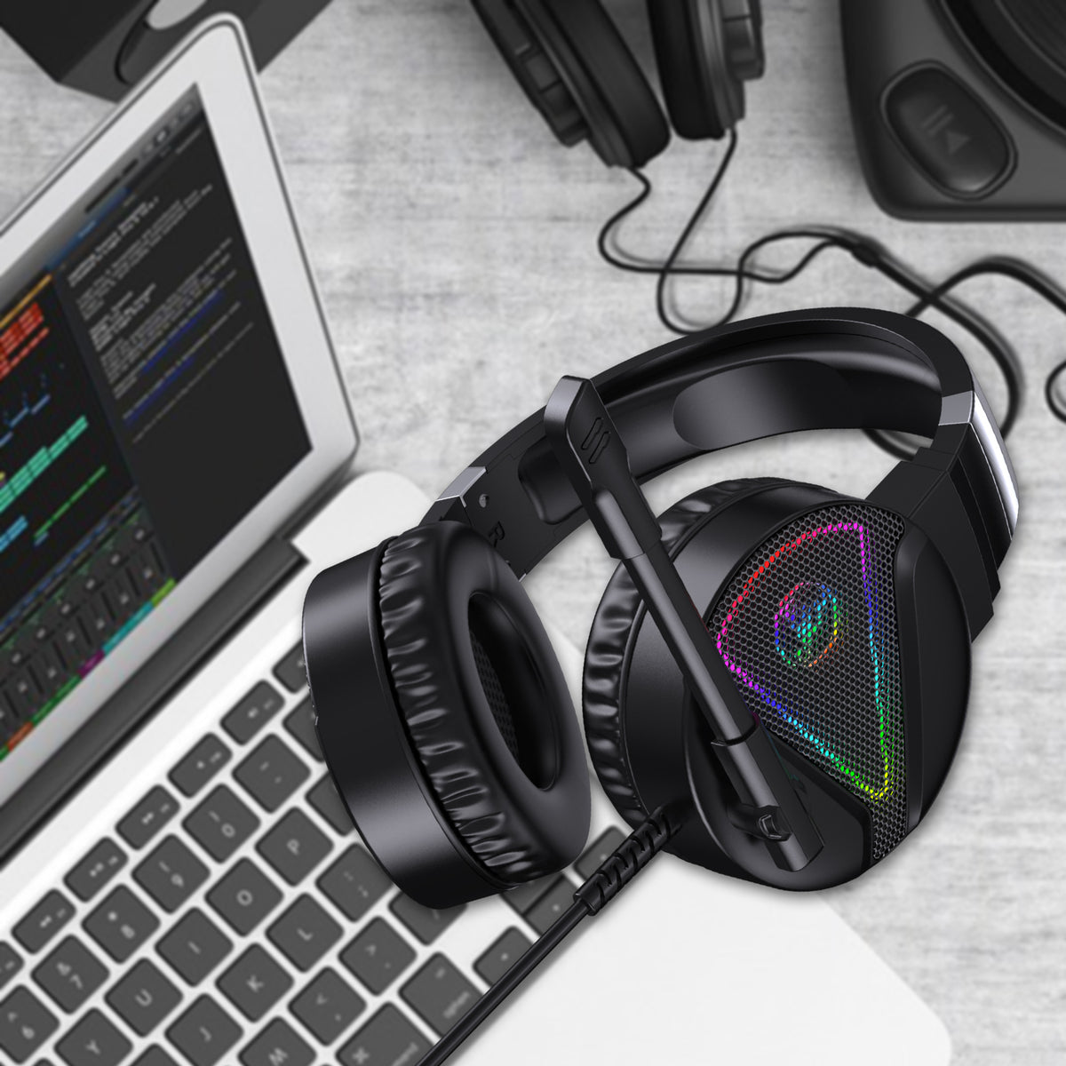 Casque ABS lumineux RGB