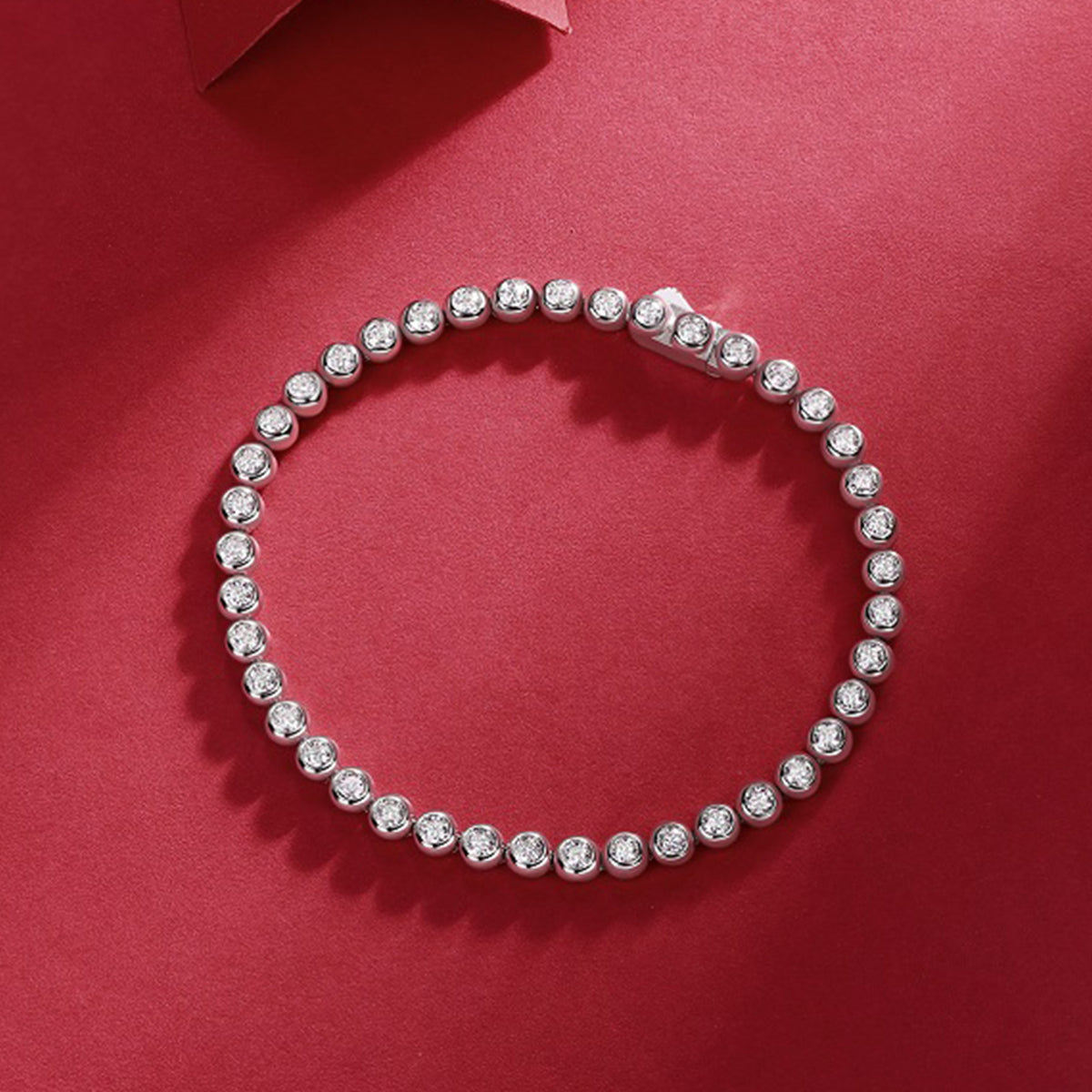 S925 Bracelet de tennis en argent 13.2g Moissanite