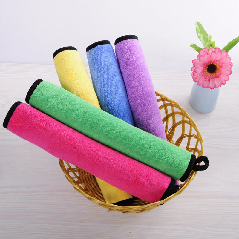 Linge de toilette deux couleurs double côté de nettoyage