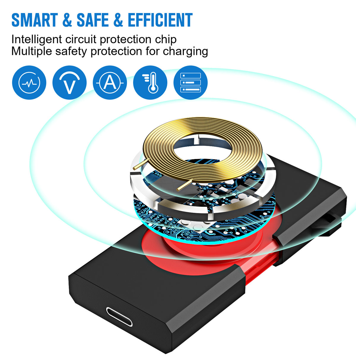 Regarder sans fil Chargeur forte interface magnétique double