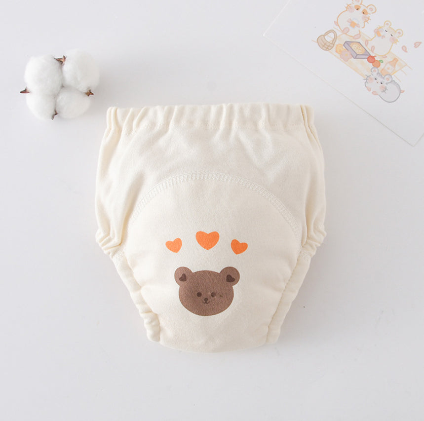 Pantalon d'entrainement en Urine pour bébé en coton Gauze Pantoufles pures à couches