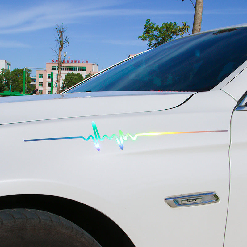 Auto Électrocardiogramme Créatif Carte de son Wave Autocollant