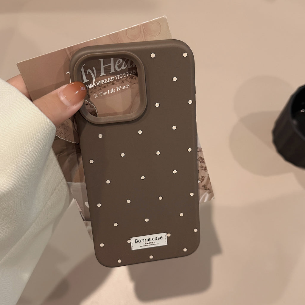 Ins-style Coréen Polka-dot dossier téléphonique