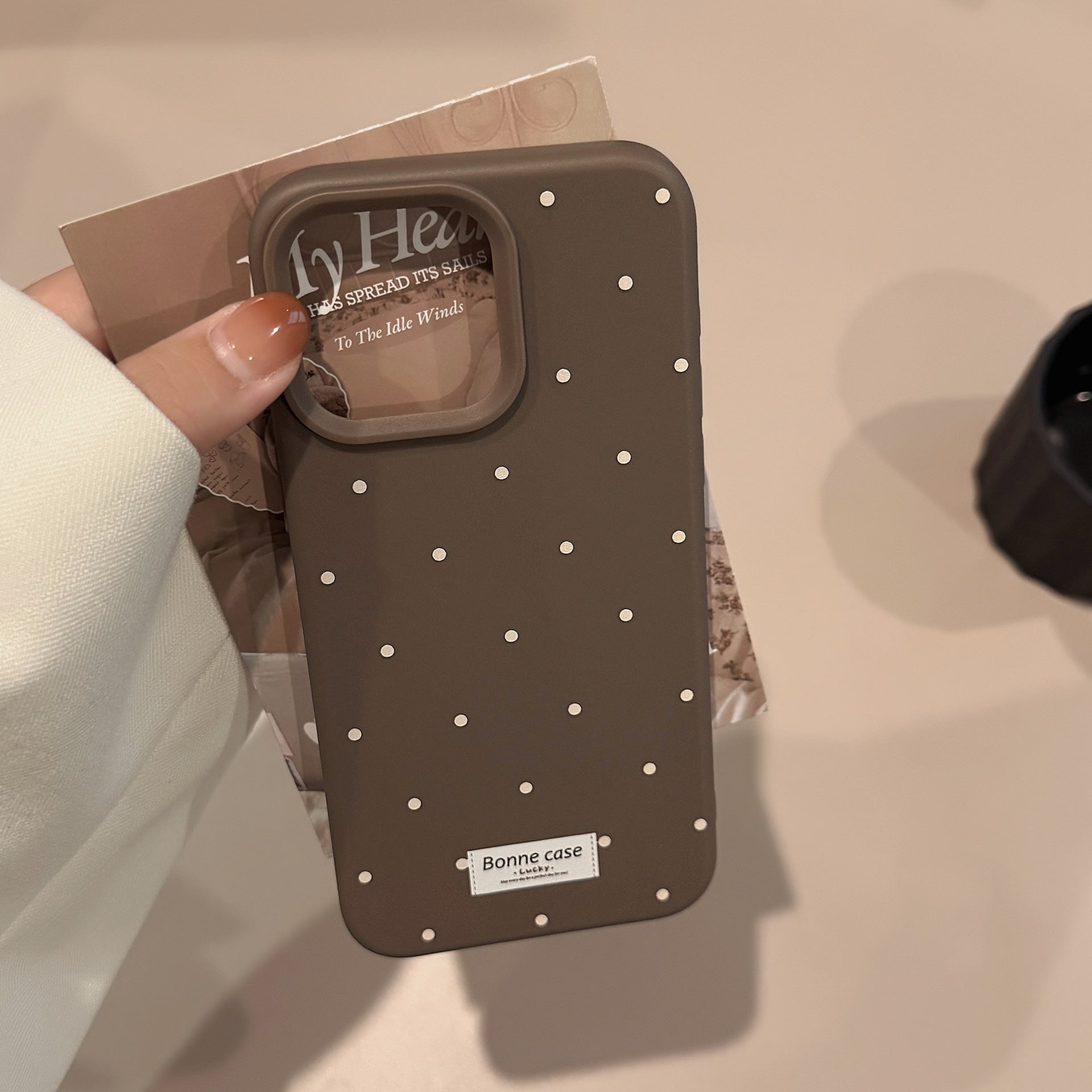Ins-style Coréen Polka-dot dossier téléphonique