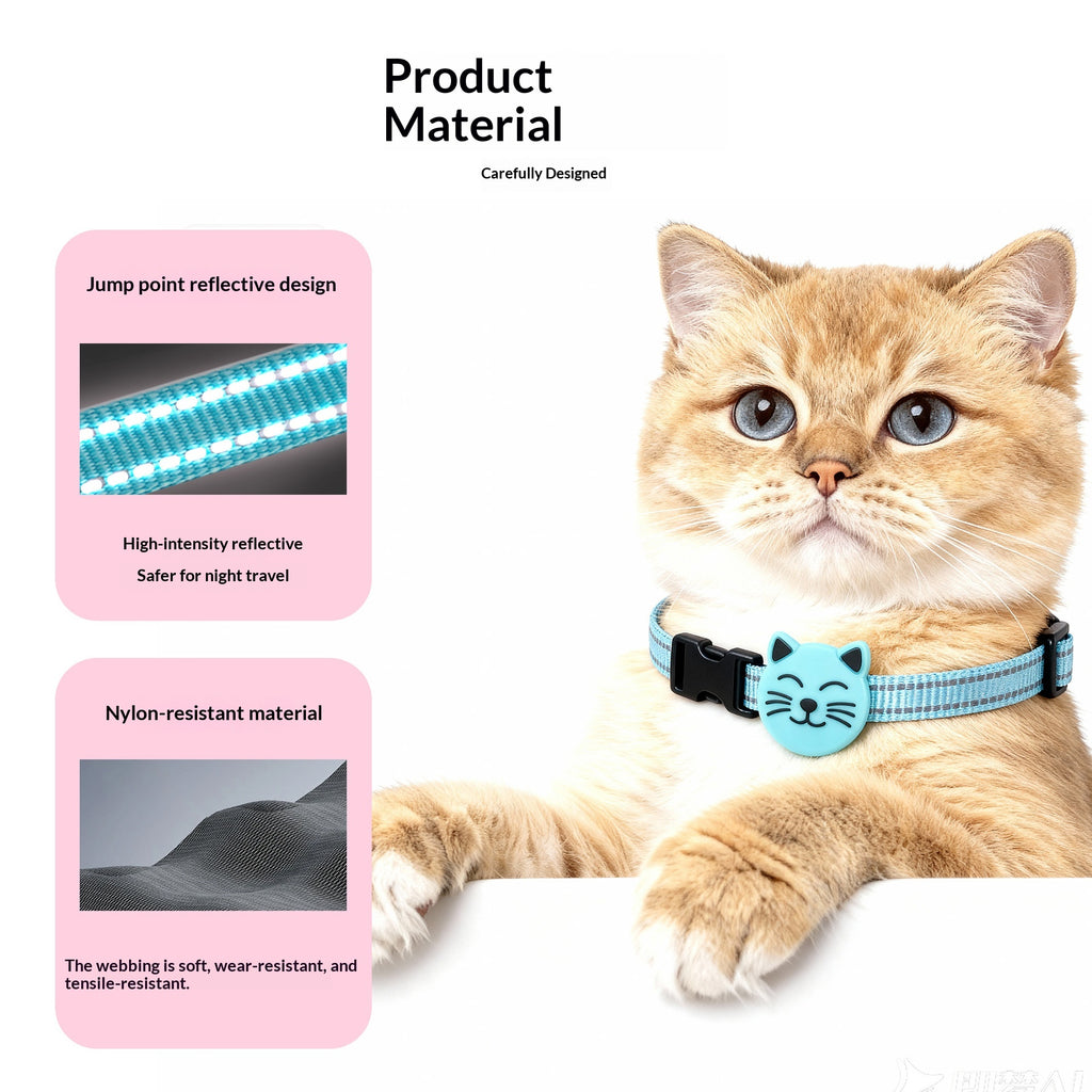 Smart GPT Pet Tracker Trouver Collier Anti-Lost Cat Locator Ajustable Sécurité Buckle Reflect