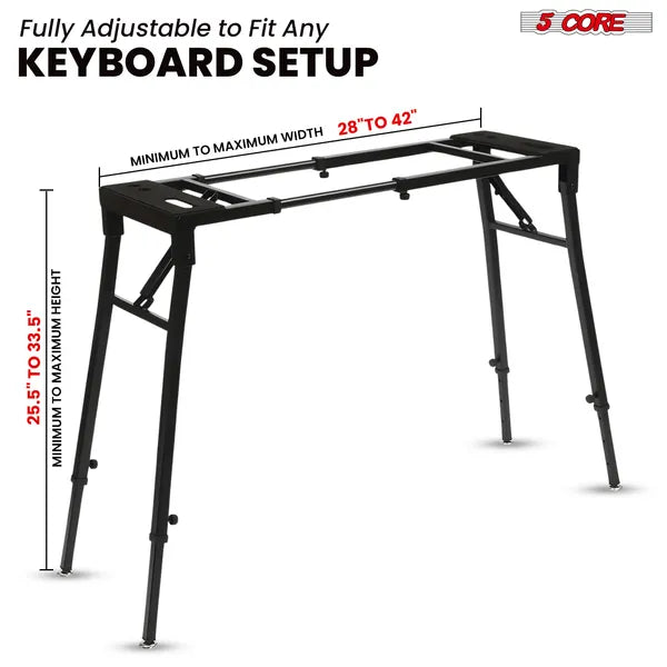 5 Core Keyboard Stand Ajustable Support de Synthétiseur de Piano Électrique pour 54-88