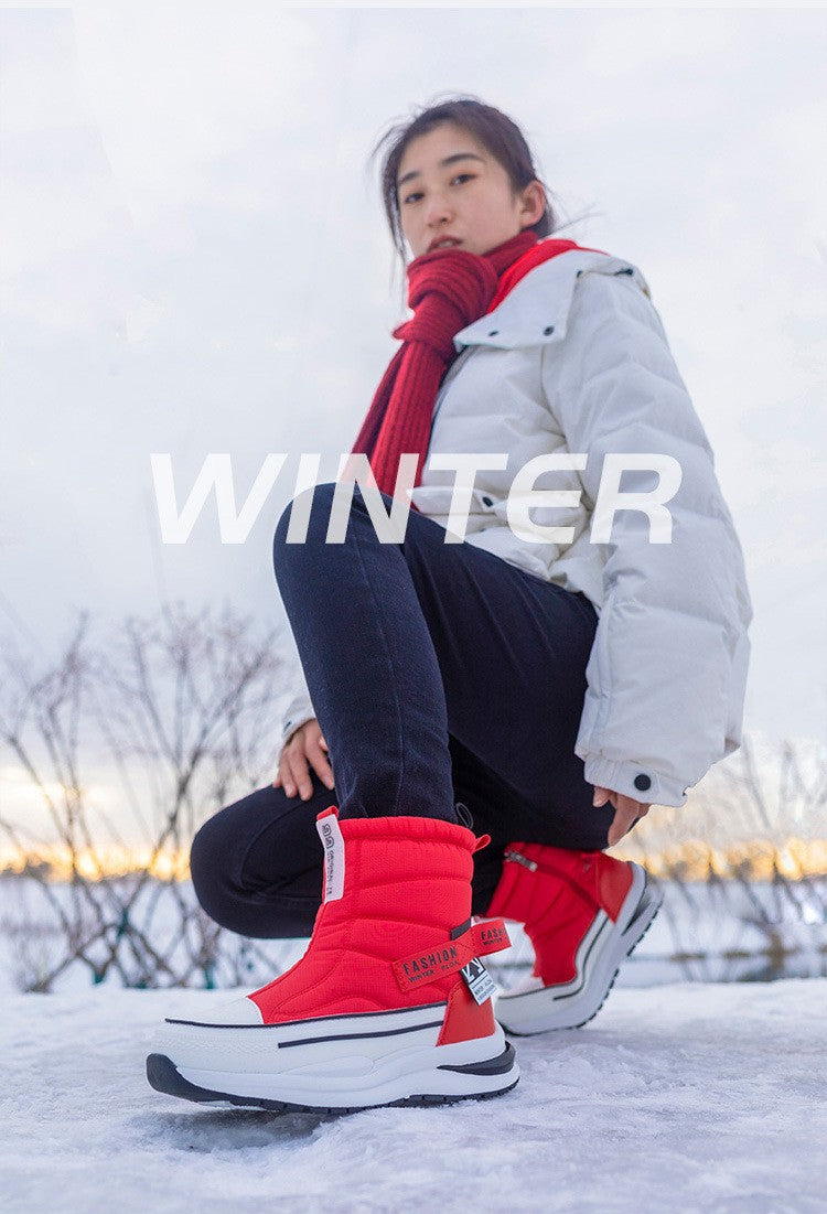 Doublure de laine d'hiver Waterproof Chaussures de coton Casual Hommes
