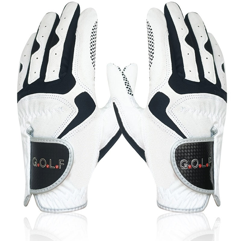 Tissu en microfibre avec particules antidérapantes Gants de golf respirants