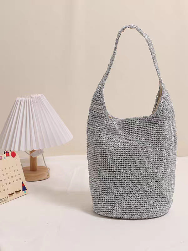 Tabouret tissé à la main pour les vacances à grande capacité et sac de transport tissé