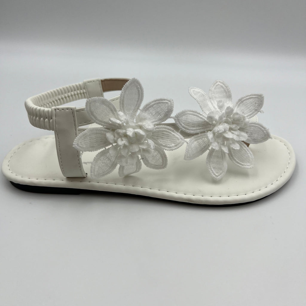 Sandales plates de broderie florale européenne pour femmes