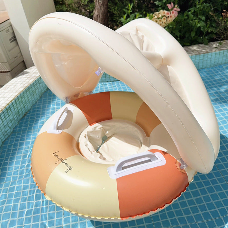 Bateau de natation Sun Shade Pedestal Anneau rayé Équipement d'eau