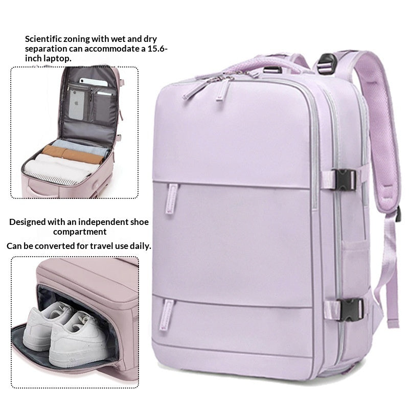 Sac à dos polyvalent pour hommes et femmes de couleur pure