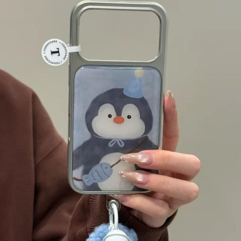 Cute Little Penguin Fish Shoulder Bag Phone Case