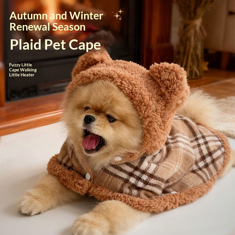 En peluche Cape Retro Maillard-style se vêtir comme un enveloppement ou le draper sur vous