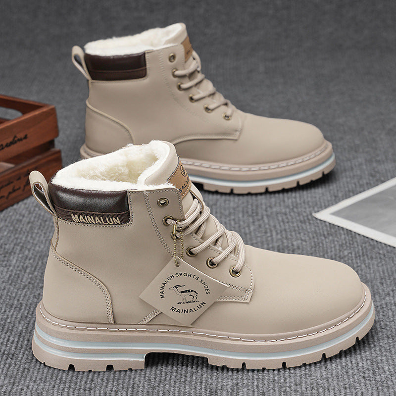 Bottes de neige pour hommes avec doublure en polaire