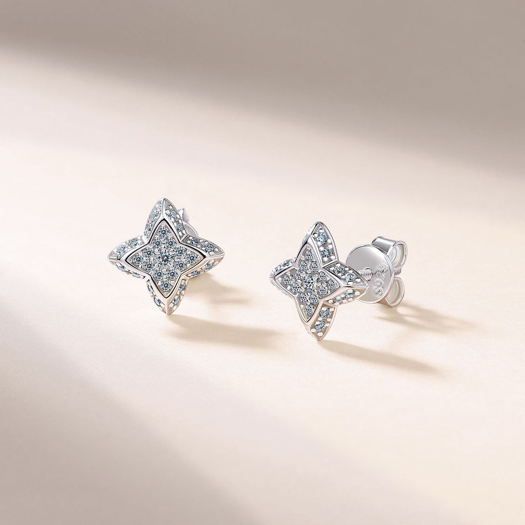 S925 Boucles d'oreilles Sterling Silver Sterling Star Stud